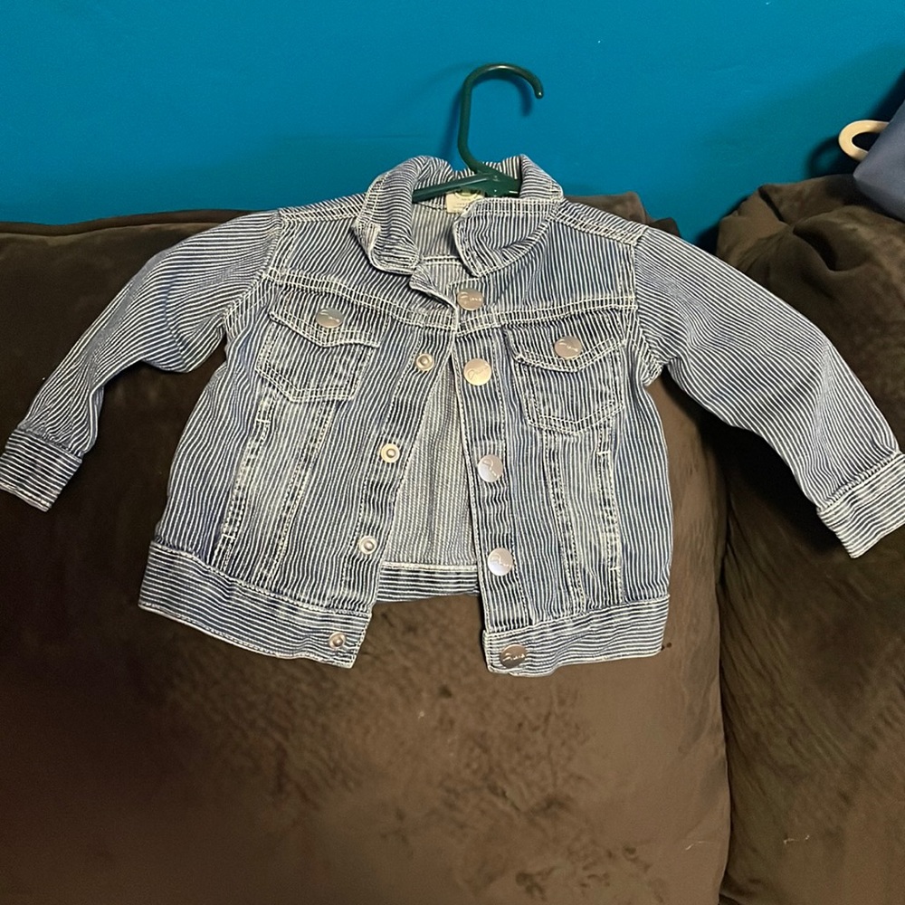 Jean jacket sized 74 or 6 to 12 months